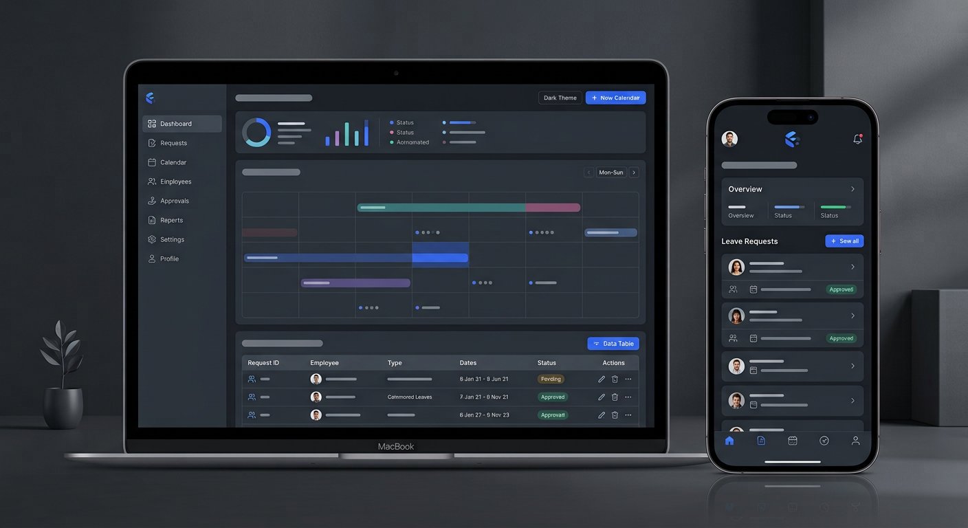 ERP Leave & Attendance Management App — interface preview