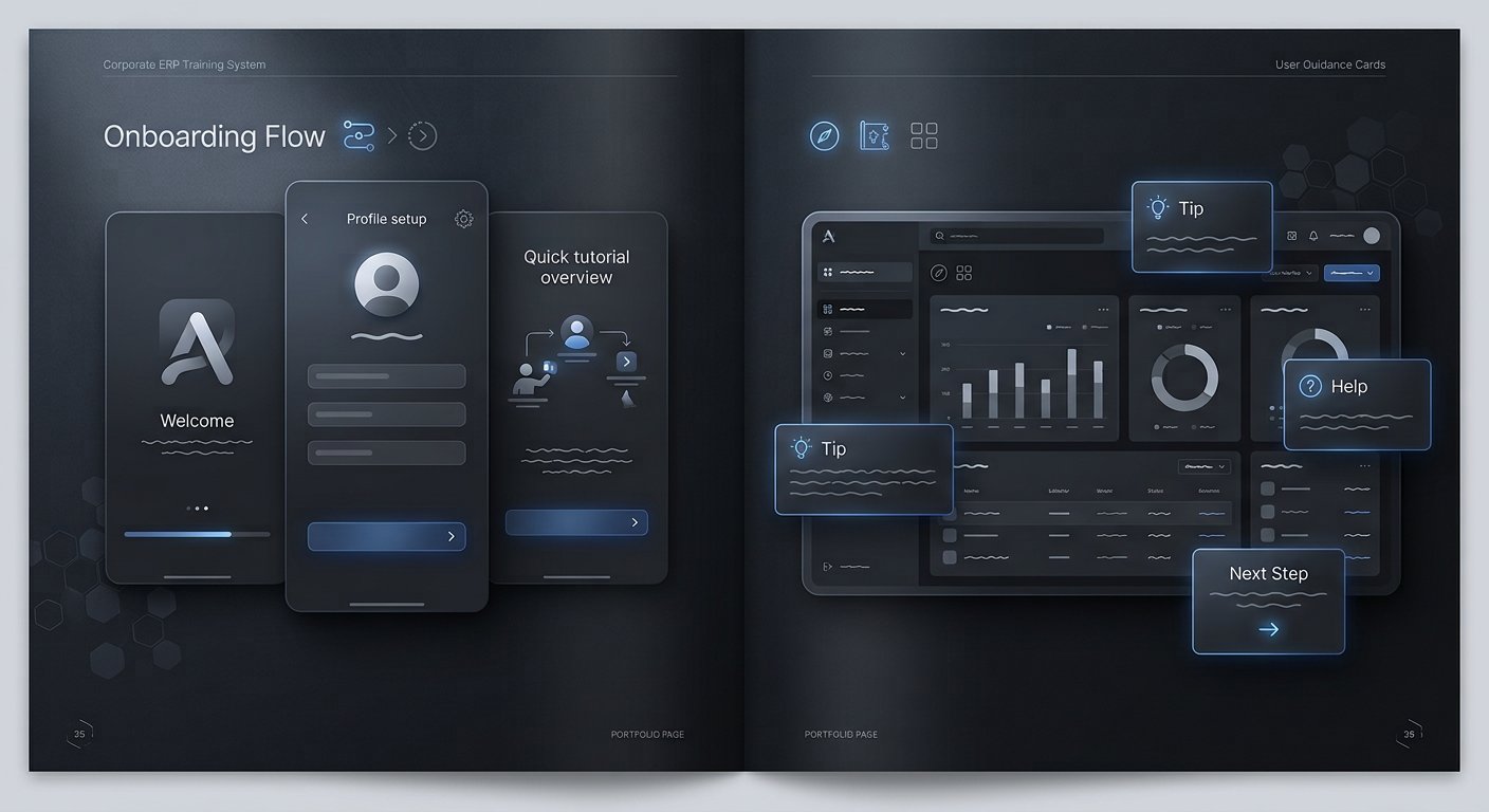 Corporate ERP Training System — interface preview